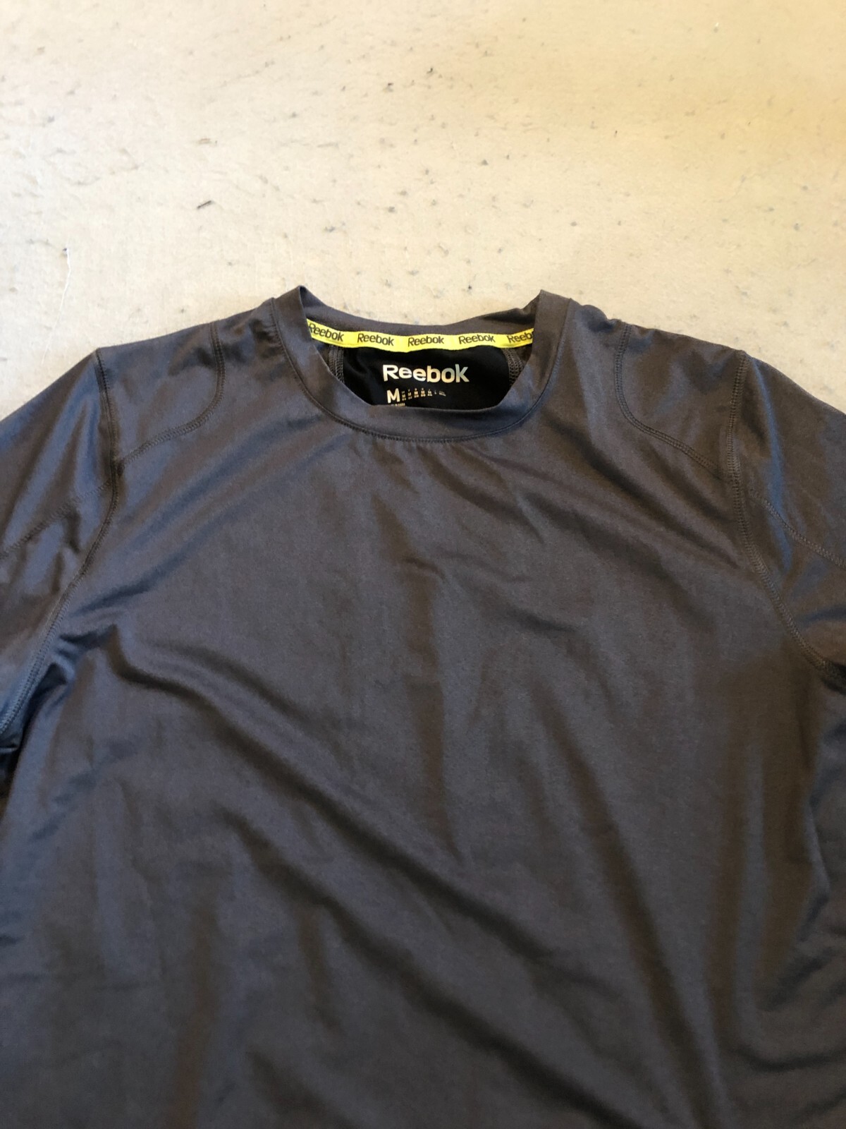 Reebok Shirt Men's Medium Gray Activewear Casual Reflective Tee gallery