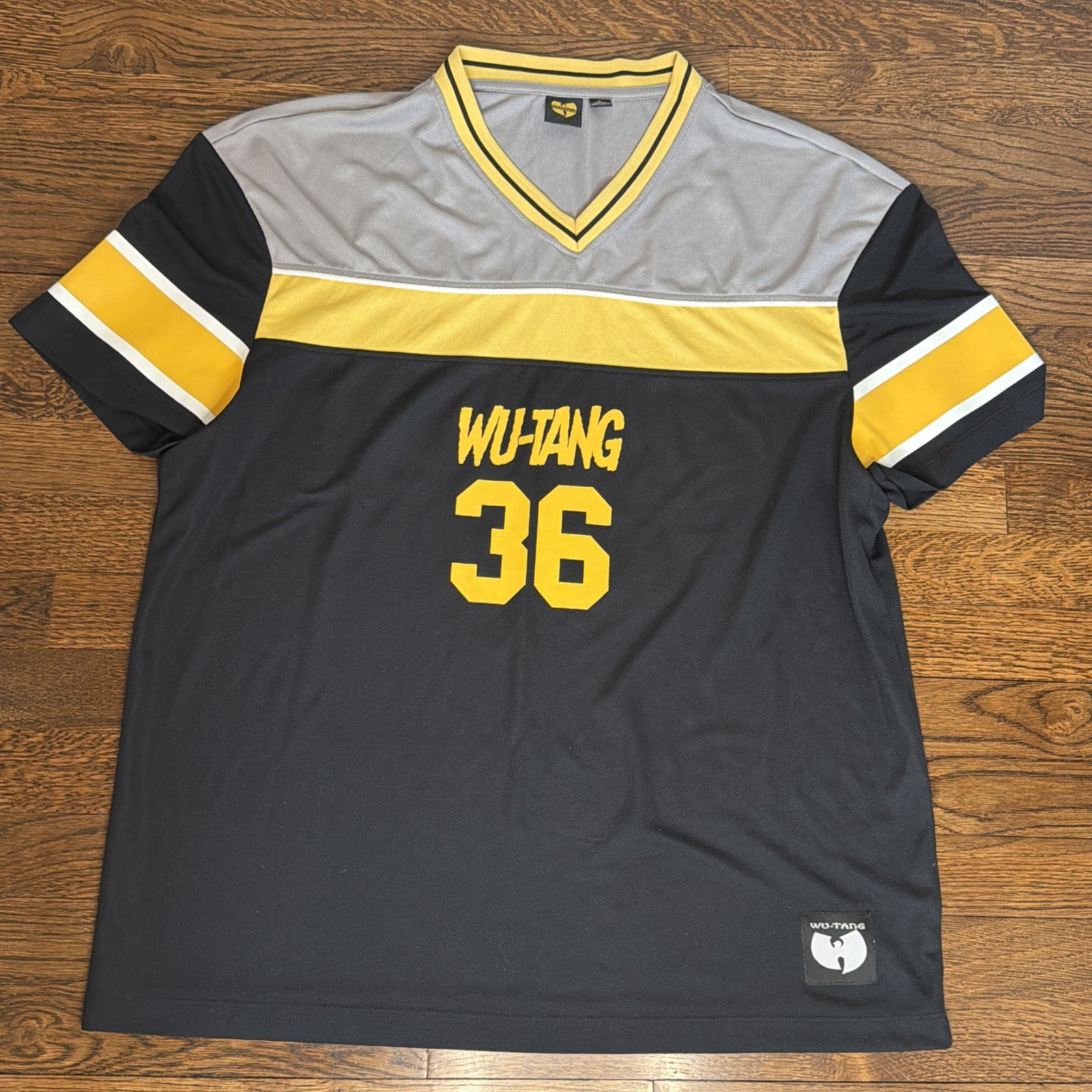 VINTAGE WU TANG CLAN #36 FOOTBALL JERSEY SHIRT RAP HIP HOP MEN SIZE Large BLACK gallery