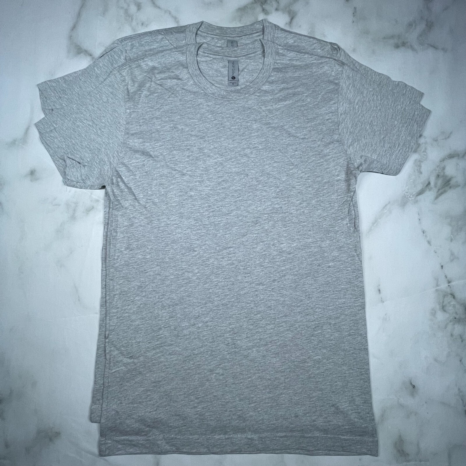Lot of 2 Next Level Unisex Premium Gray TShirts Plain Super Soft US Size XS