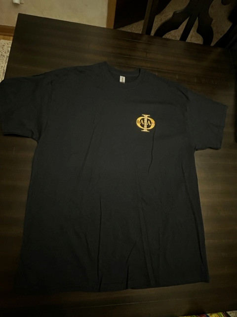 Alpha Phi Alpha Short Sleeve Black T Shirt w/ Swag Embroidered sz XL