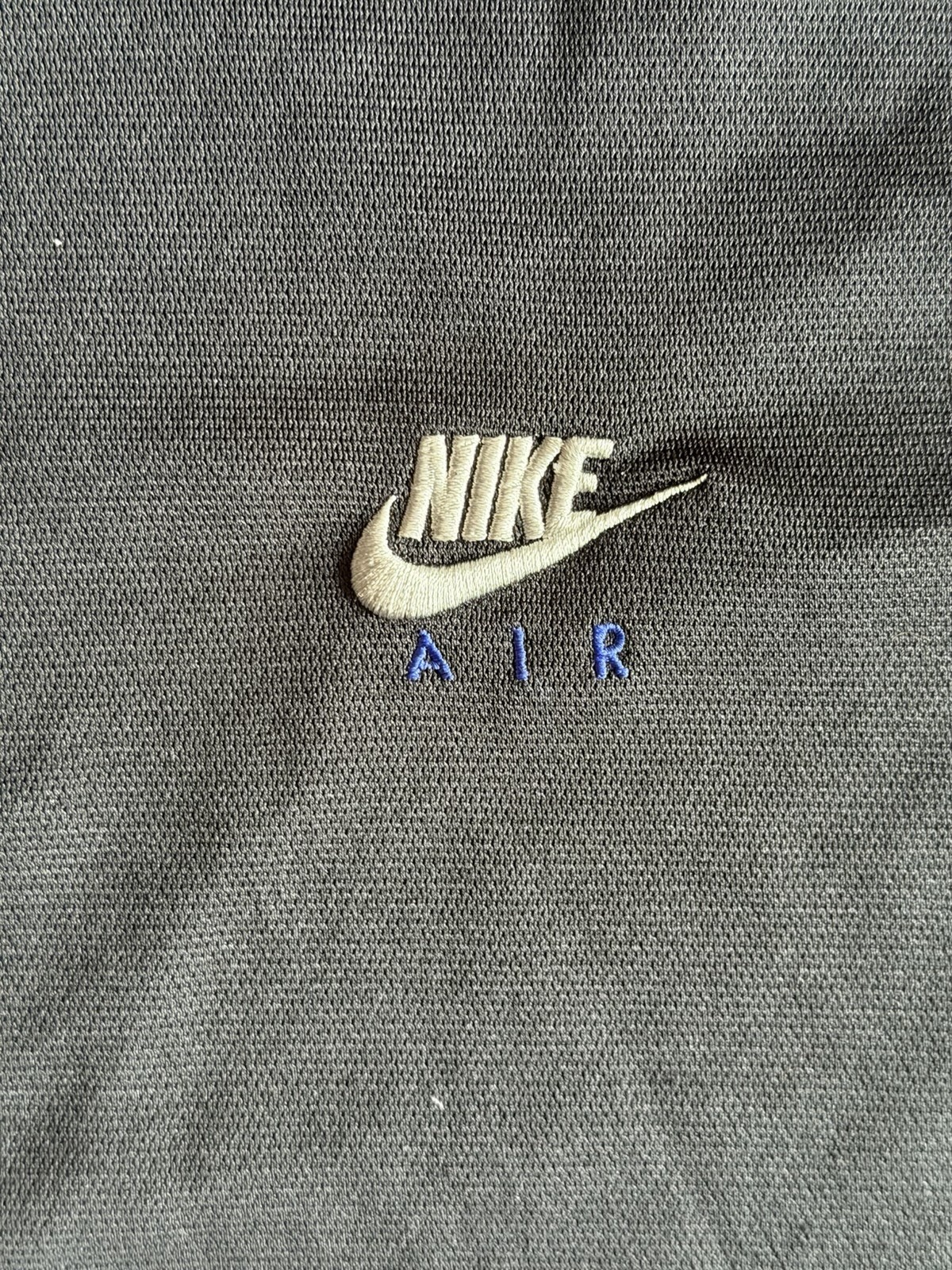 VTG Nike Air Shirt XL 247941-010 Mesh Gray Tag Black Blue Stripe 2000s Y2K RARE gallery