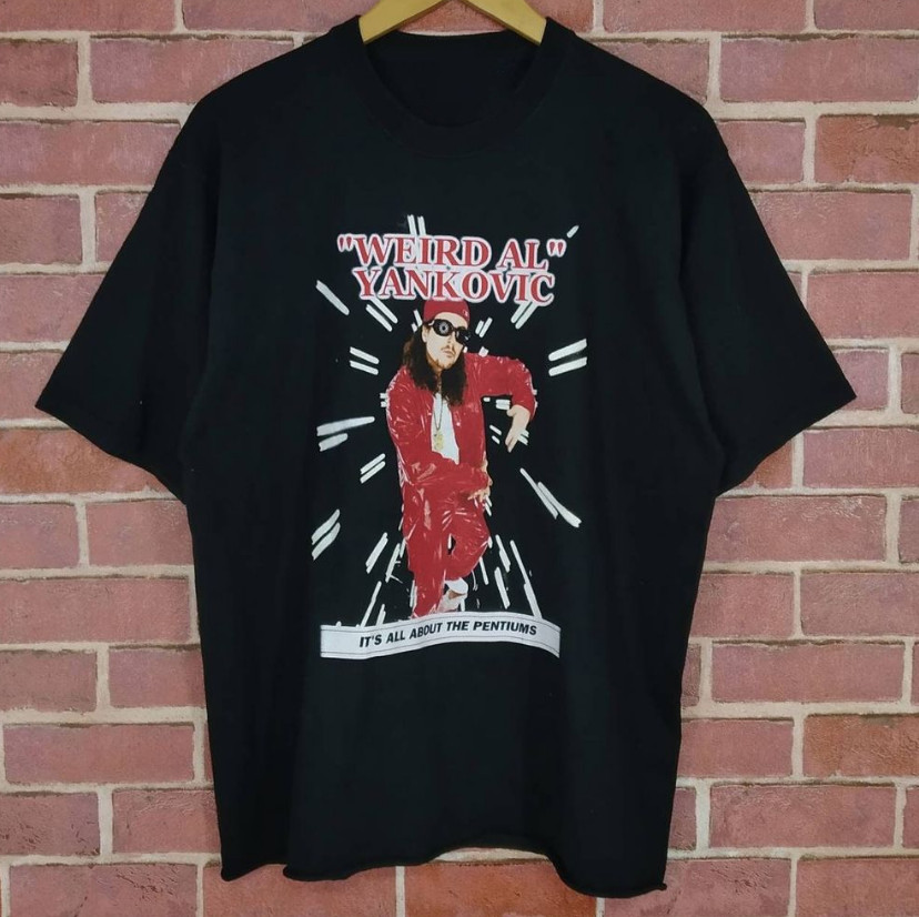 Classic Weird Al Yankovic Black full size Unisex Cotton t-shirt CH031