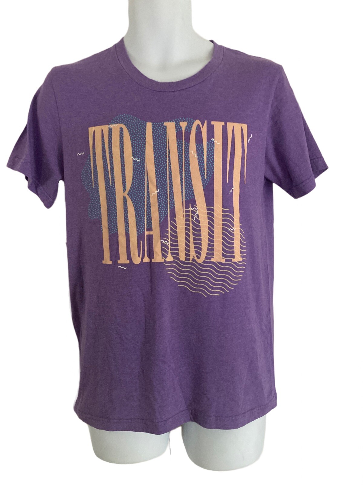 Transit T-Shirt Size M Purple Blue Coral Heather, Bella+Canvas, Short Sleeve Tee gallery