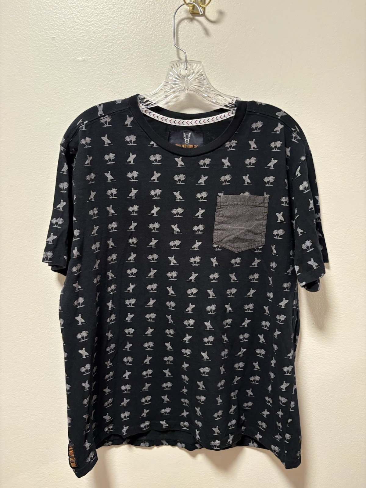 Quilted Giraffe Mens 100% Cotton Made In India Surfer Palm Tree Print XL gallery