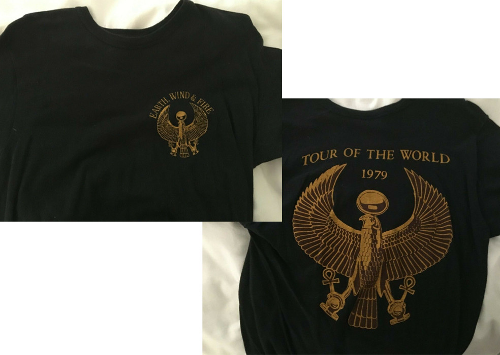 2 Sides 1979 Earth Wind and Fire Concert T-Shirt Black Full size HL607 gallery