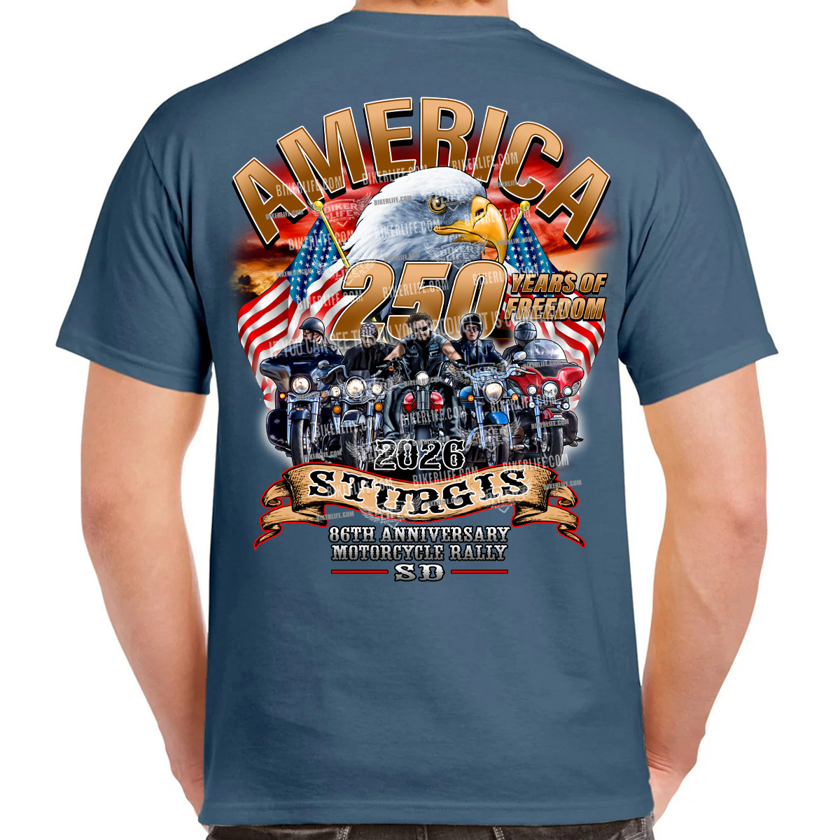 T-Shirt 2026 Sturgis Motorcycle Rally America Strong No Harley gallery