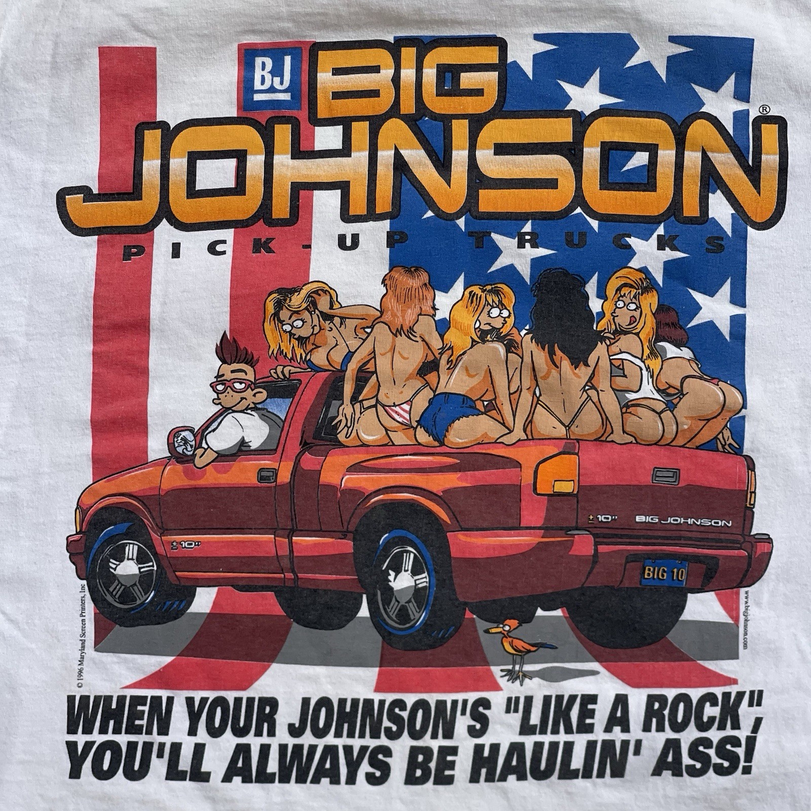 Vintage Big Johnson T-Shirt Pick Up Truck L 1996 Distressed gallery