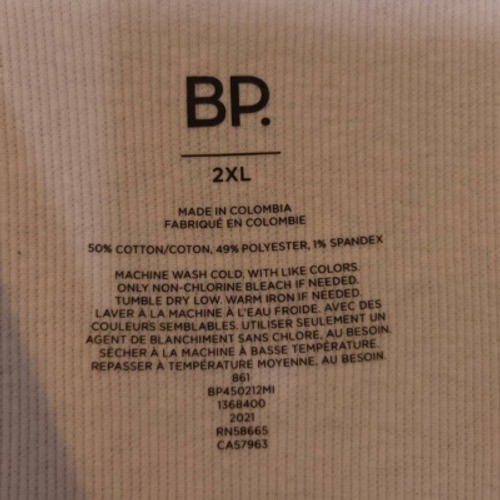 BP Mens Tank Top Shirt White Scoop Neck Sleeveless Ribbed Undershirt XXL New gallery