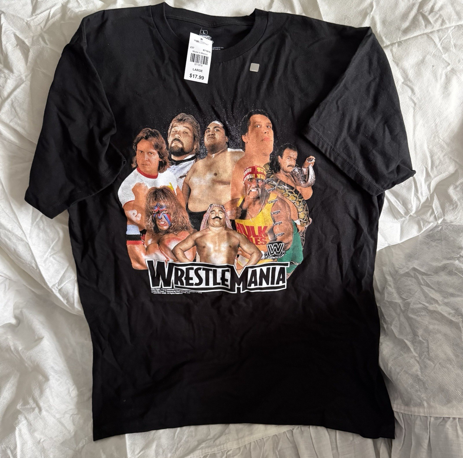 WWE Wrestle Mania Super Stars Legends Retro Graphic Shirt Hulk Hogan Andre Giant gallery