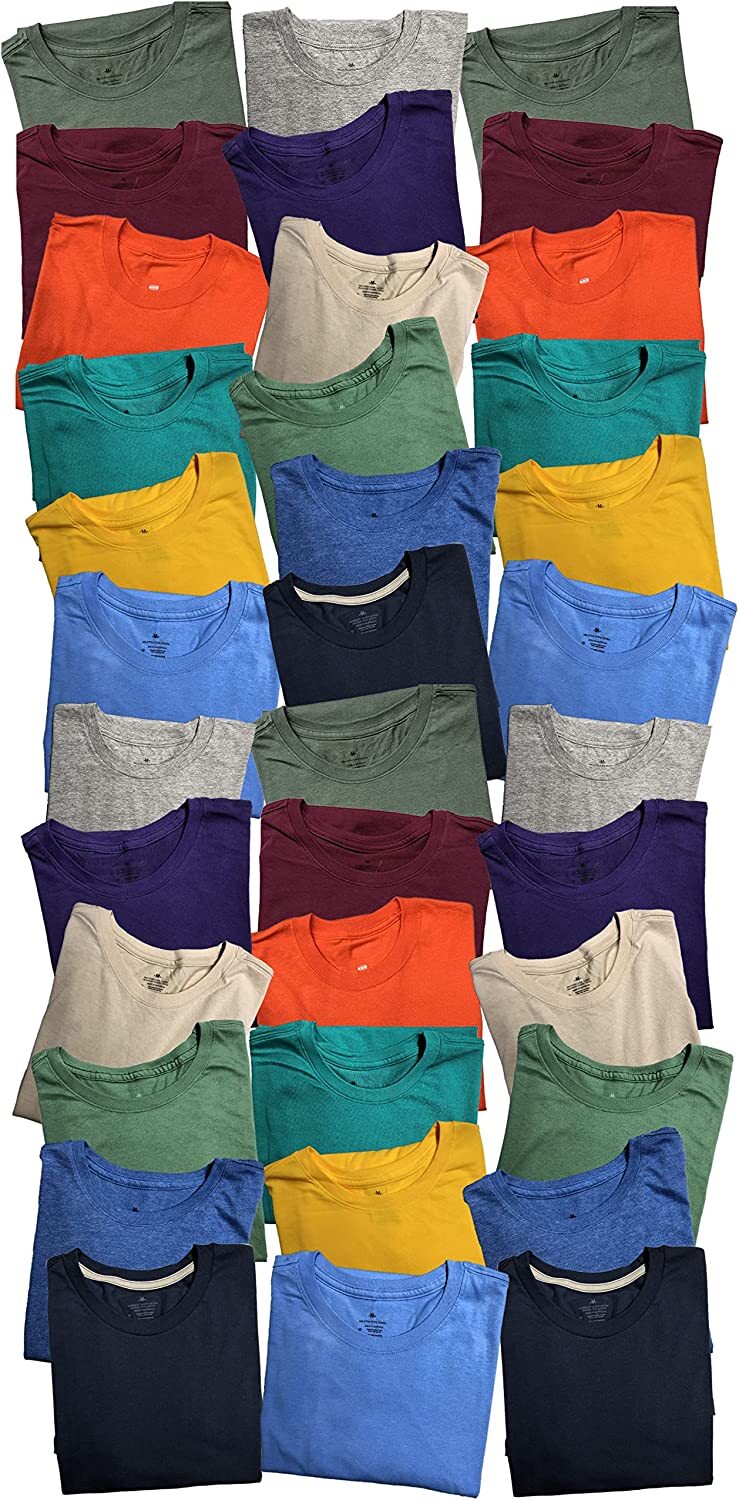 BILLIONHATS 36 Pack of Mens Irregular Plus Size Tshirts, Big & Tall, Bulk Tees gallery