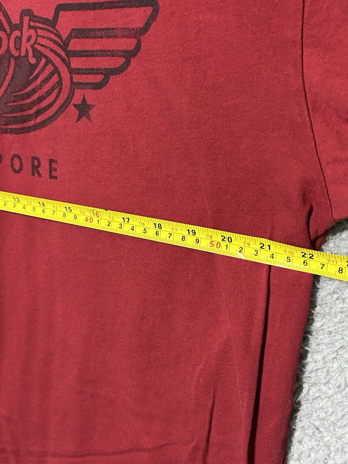 Hard Rock Hotel Singapore Shirt Mens XL Ringer Tee Gear 71 Red Cotton Cafe gallery