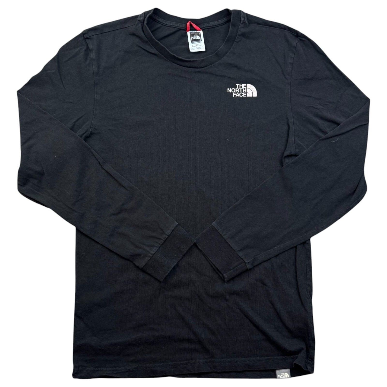 The North Face T-Shirt S Men’s Black Cotton Long Sleeve Walking Hiking Outdoors