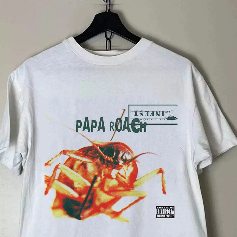 Papa Roach Band Album Infest White Cotton T Shirt Full Size S-5XL BO2562
