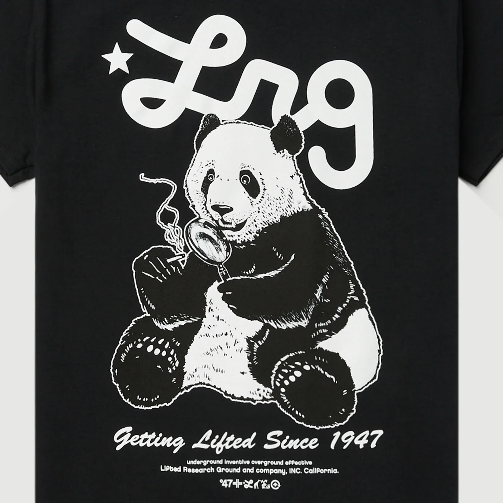 Lifted Research Group Mens LRG Panda Mag Lite 420 Collection Black Shirt NWT S gallery