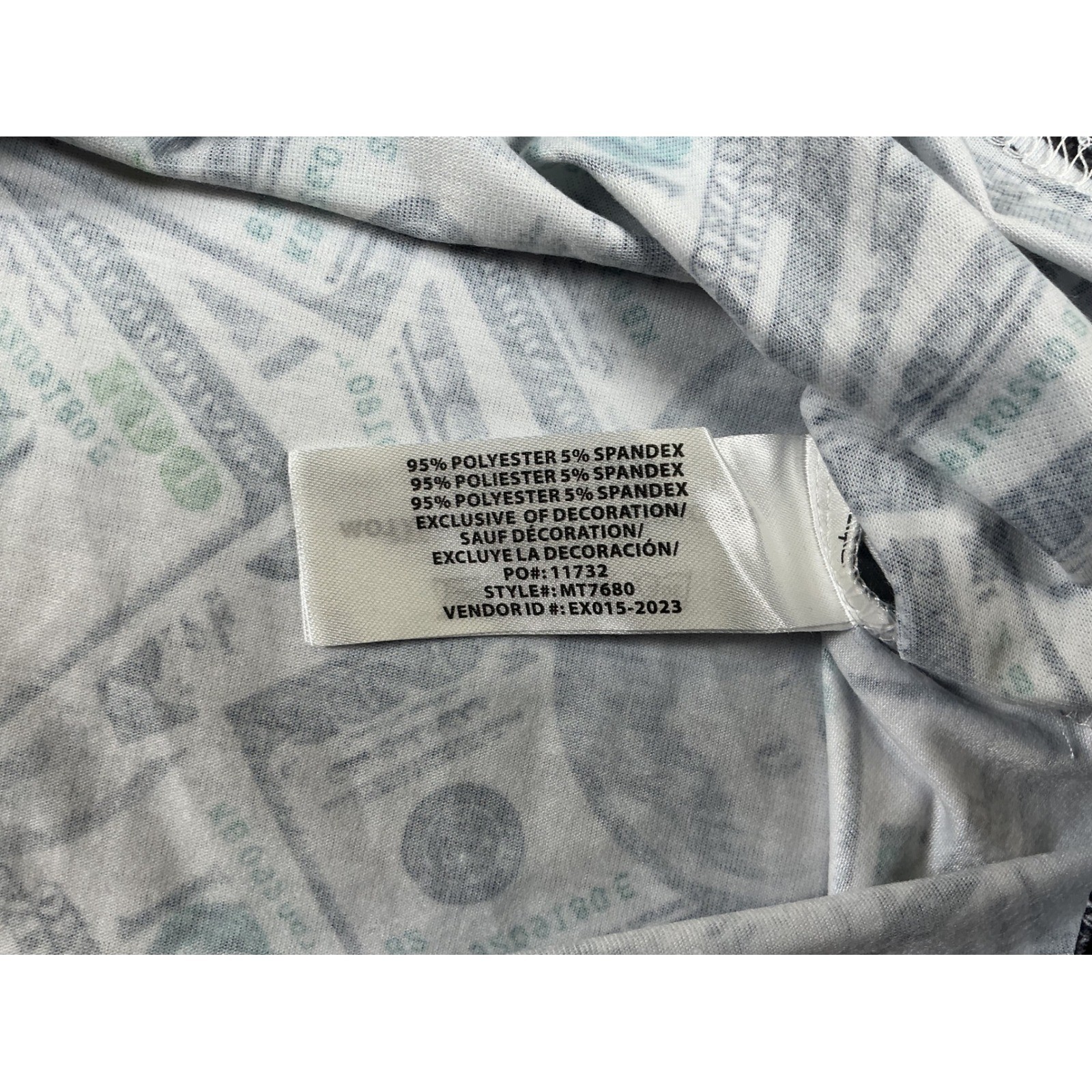 Spicy Tuna Tank Top Money Print Dollar Bills Graphic Mens XL NWT gallery
