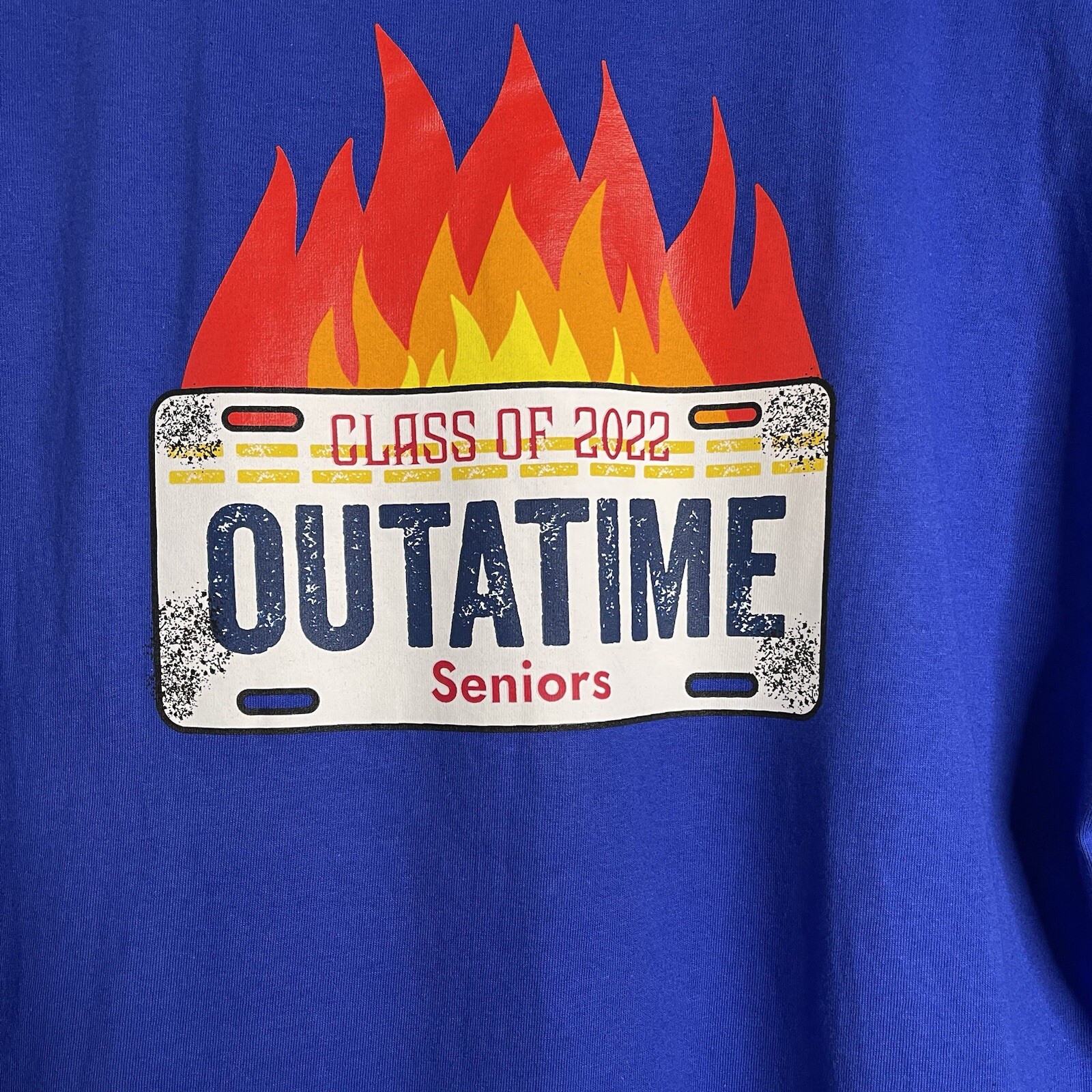Hanes Authentic Mens Royal Blue Short Sleeve T-Shirt Seniors 2022 Size L gallery