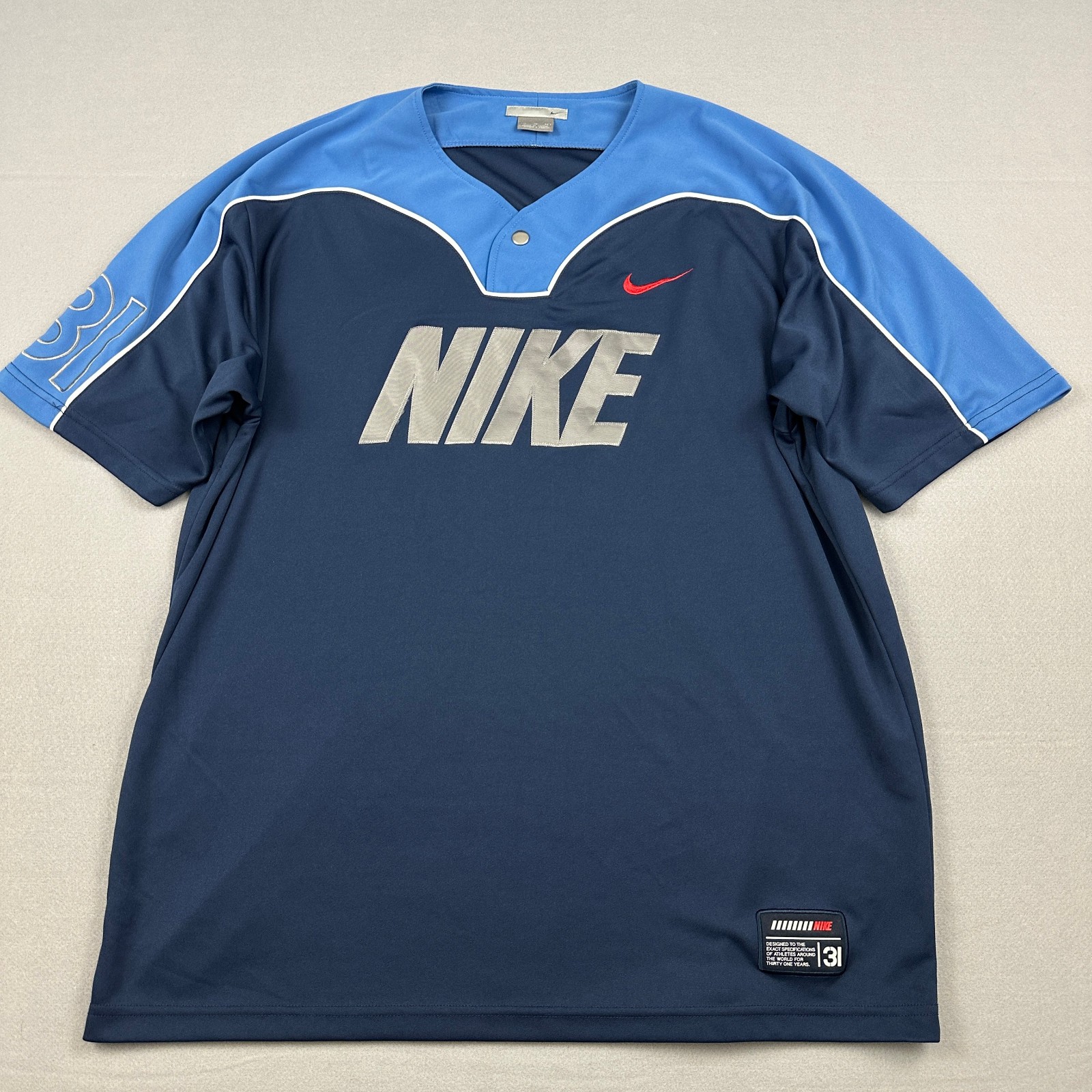 Vintage Nike Shirt Men Extra Large Blue 31st Anniversary Baseball Jersey Y2K XL gallery