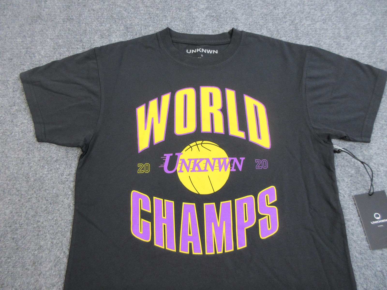 UNKNWN Shirt Mens Small Black World Champs 2020 Basketball Graphic Tee Core USA gallery