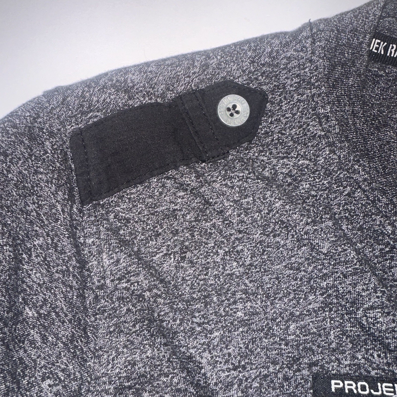 PROJEK RAW Mens M Urban Tactical Style Henley Shirt Heather Gray Zip Utility Y2K gallery