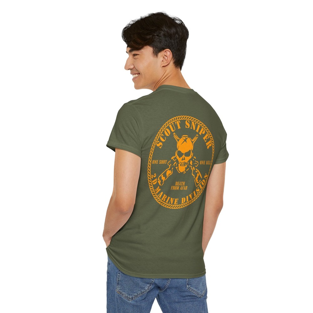 USMC Scout Sniper Camp Tshirt, 2D Marine Div Tee, Military Gift Shirt