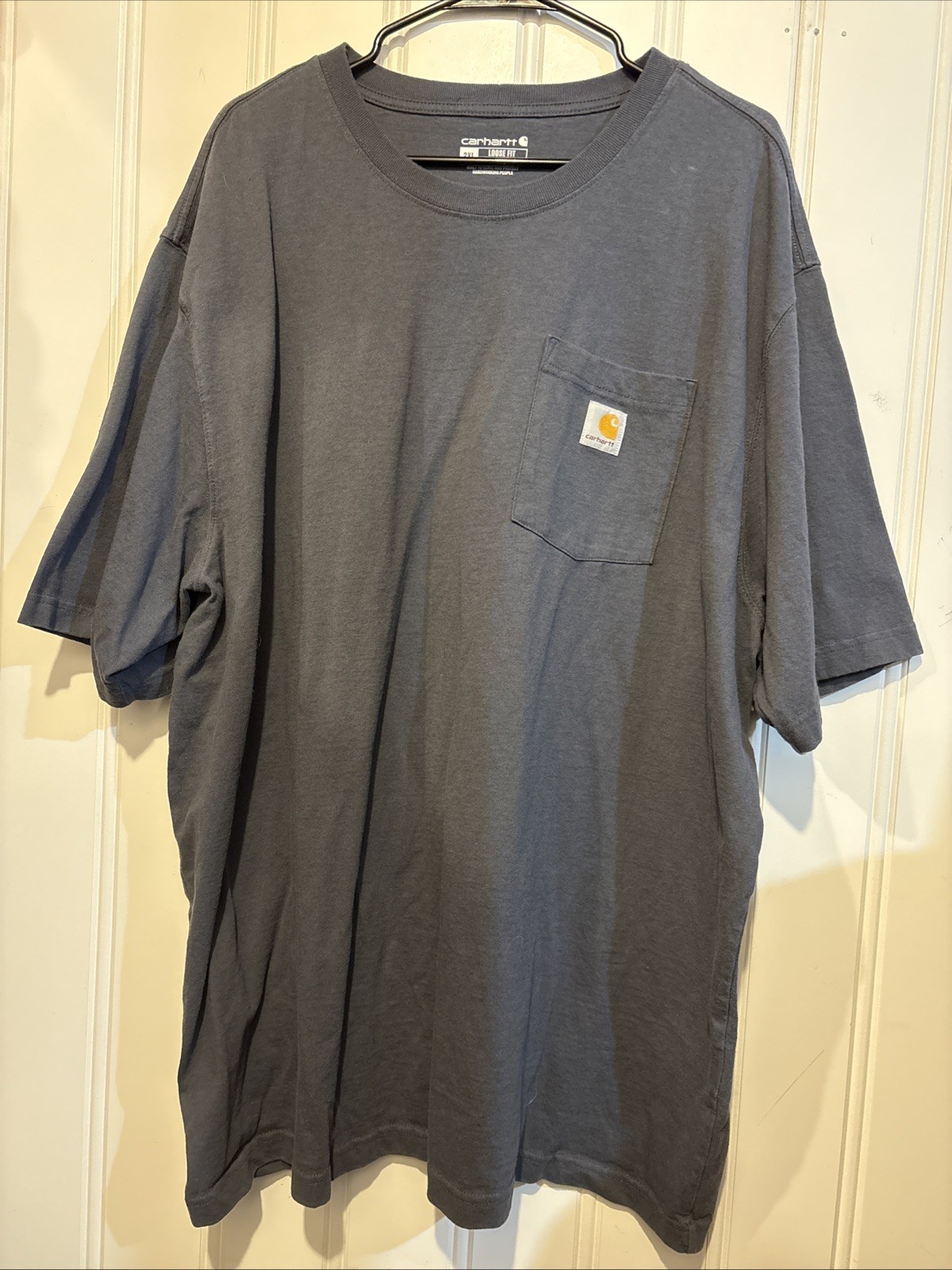 NEW NWOT CARHARTT Pocket T-Shirt Mens 3XL Steel Blue Loose Fit K87 Workwear gallery