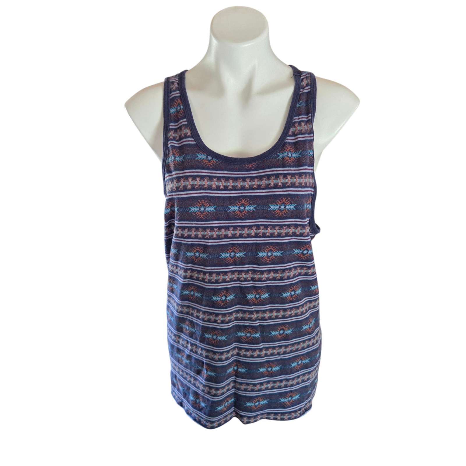 Beautiful Giant Tank Top Men’s Large Multicolored Aztec Southwest Print