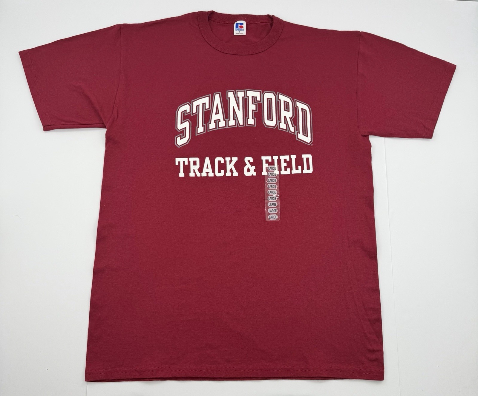 Vintage 90s 00s Stanford Cardinals University Track And Field T-Shirt Large NWT gallery