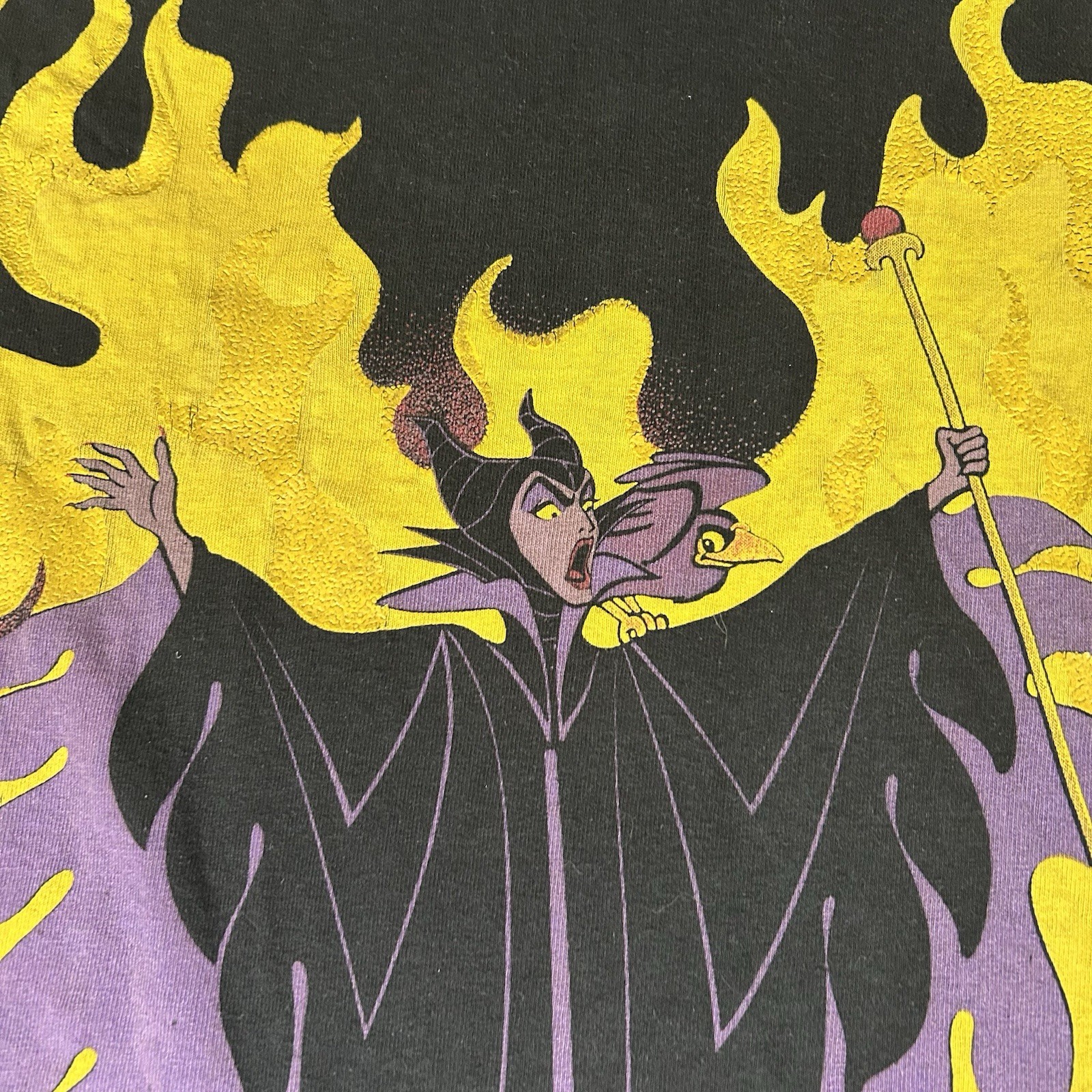 Vintage Disney Design Maleficent T-Shirt OSFA Villains Grail Rare 90s Fits XL gallery