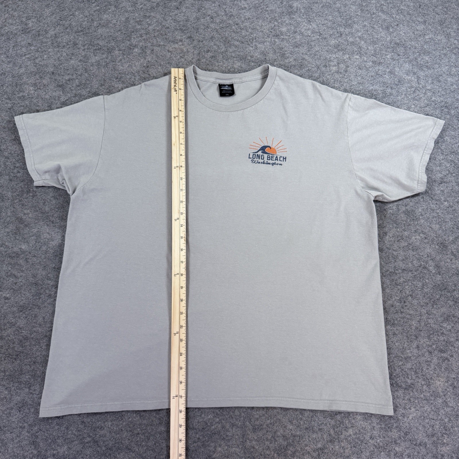 Prairie Mountain Long Beach Washington Beach Graphic T-Shirt Men's Size XXL Gray gallery