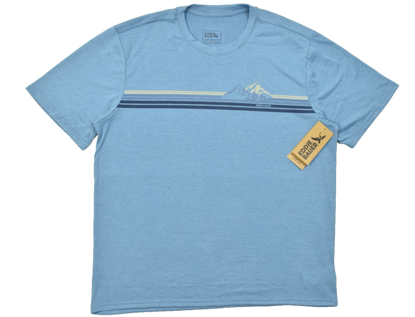 Eddie Bauer Men's XL Blue Graphic Mountain T-Shirt New With Tags Short Sleeve gallery