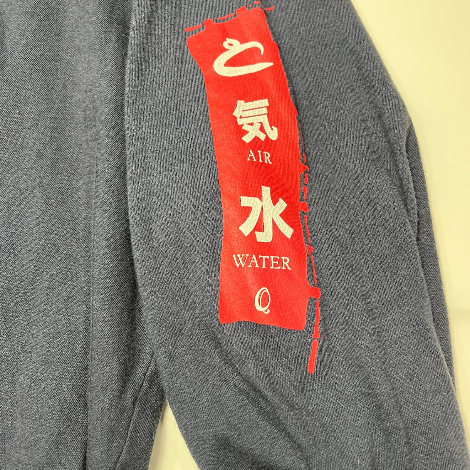 Carbon2Cobalt Mens Long Sleeve Blue T-Shirt Sz M Japanese Fire/Earth Design Soft gallery
