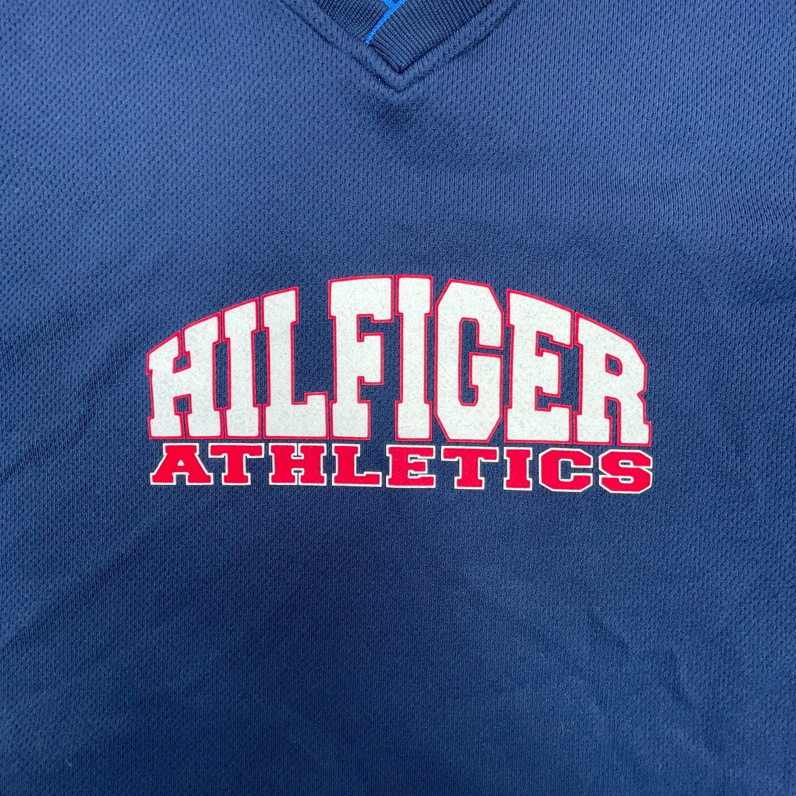 Vintage Tommy Hilfiger Jersey Shirt Mens XXL Blue Y2K Hip Hop Streetwear Bold gallery