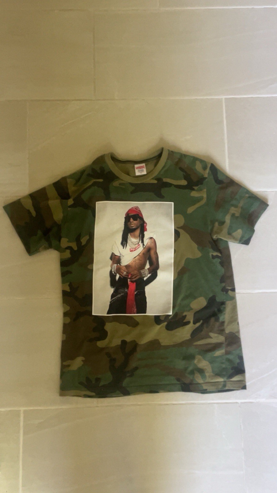 Playboi Carti X Supreme FW25 Camo T Shirt Size Medium