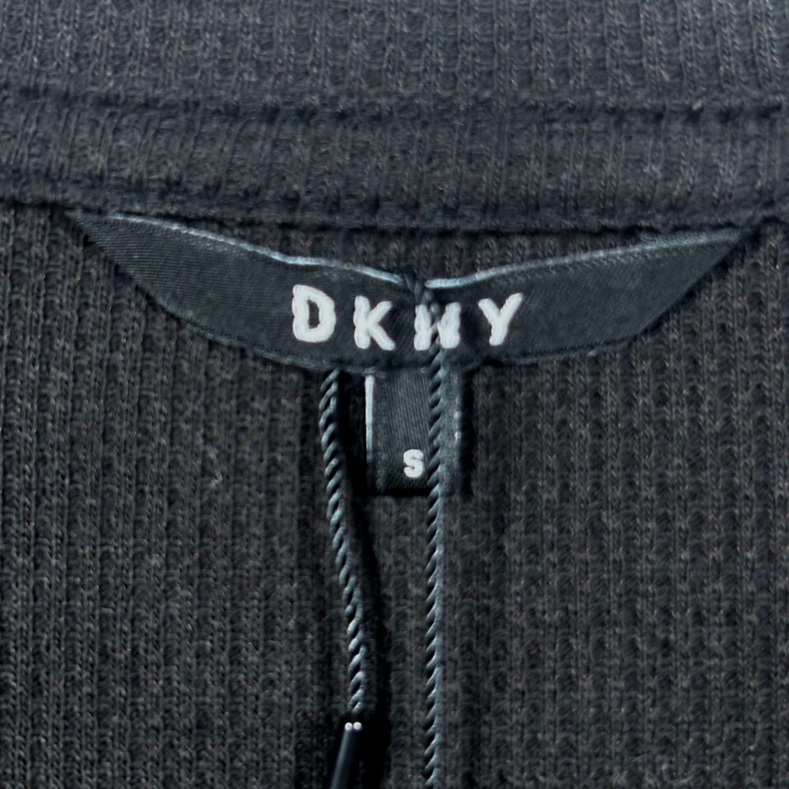 DKNY Men Black Long Sleeve Ribbed Soft Henley Shirt Size Small NWT MSRP $59.50 gallery