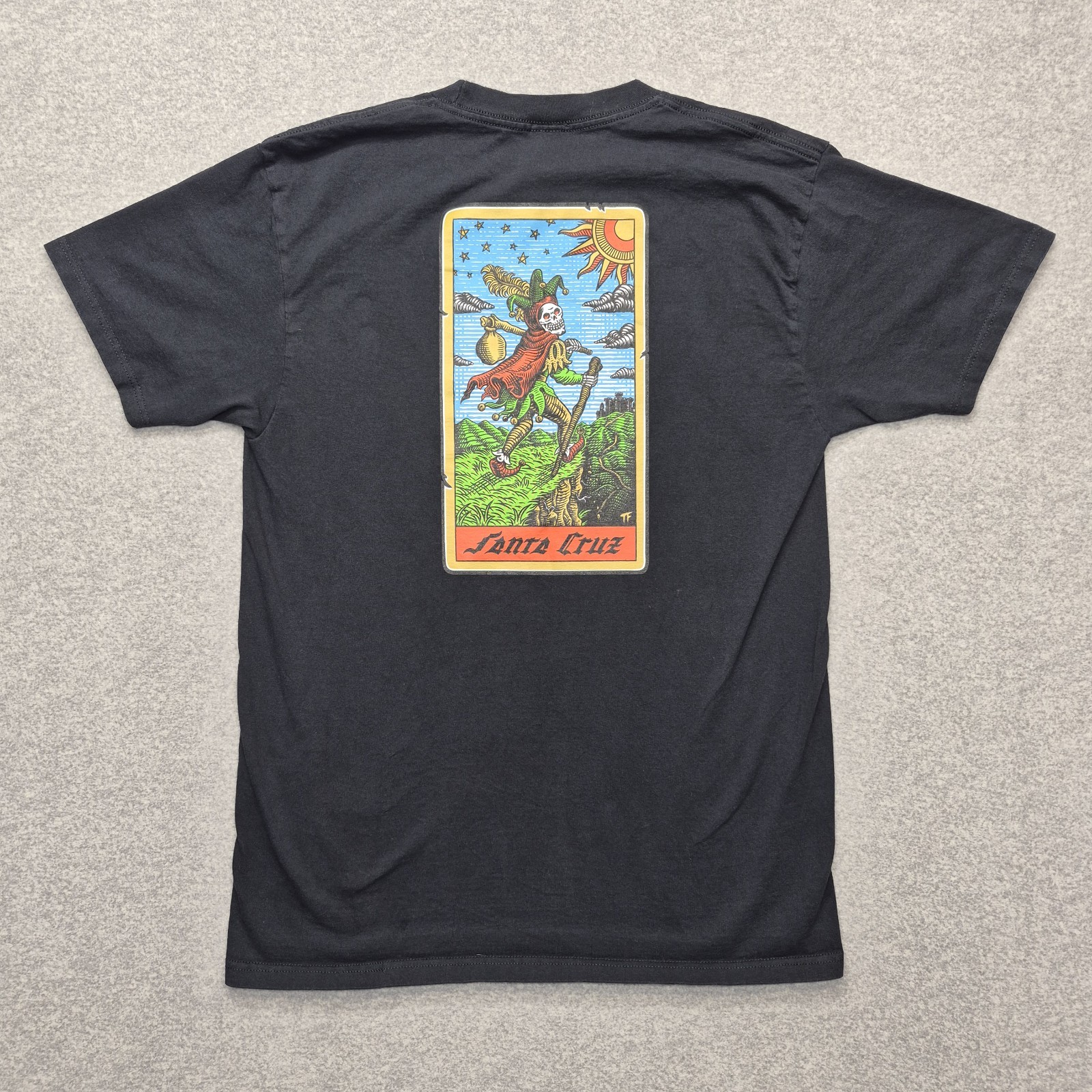 Santa Cruz Skateboards Shirt Mens Medium Black Graphic Tarot Card Sun Crew Neck gallery