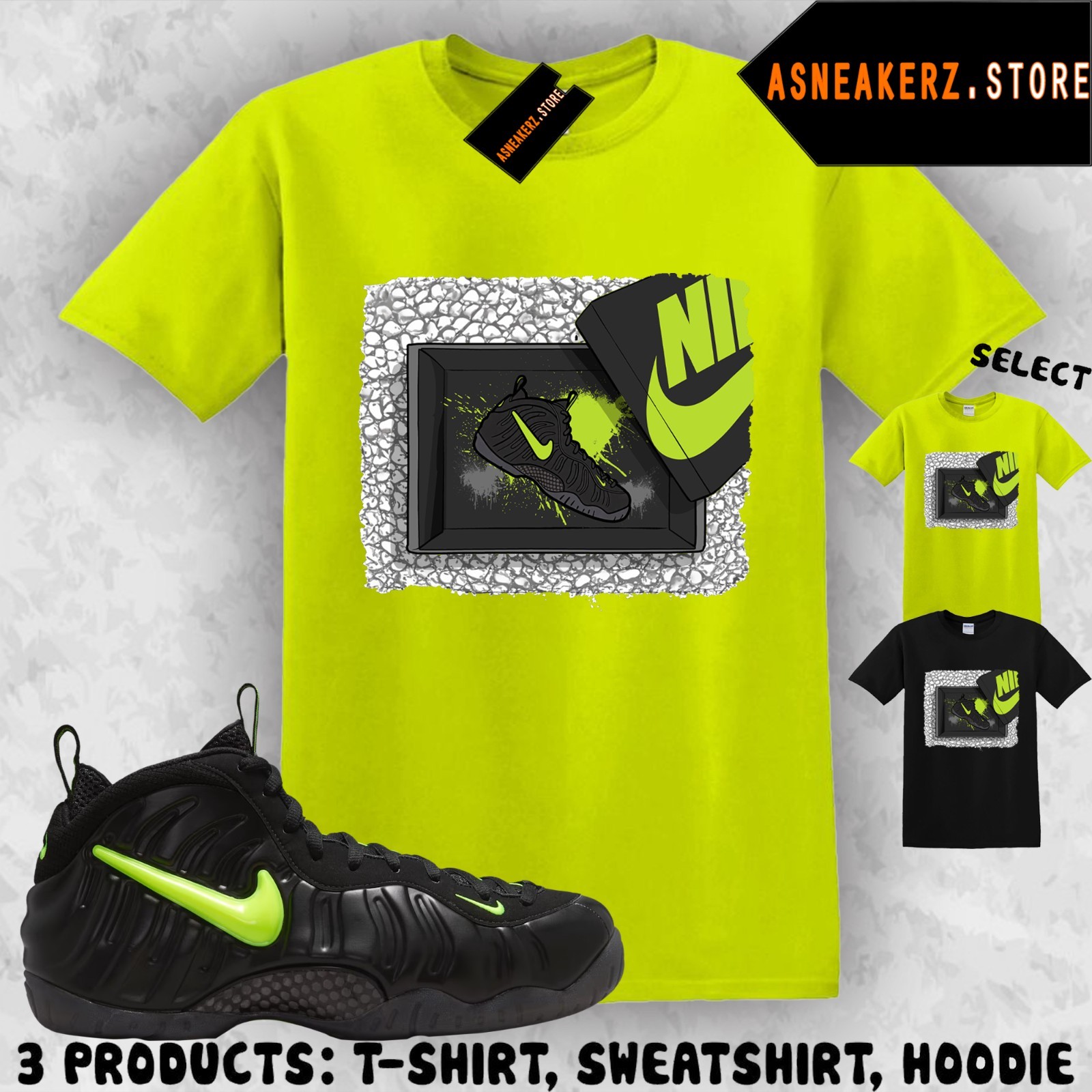 Tee Shirt Matching Foamposite Pro Voltage 2026 To Match Sneaker Shoebox T-Shirt gallery