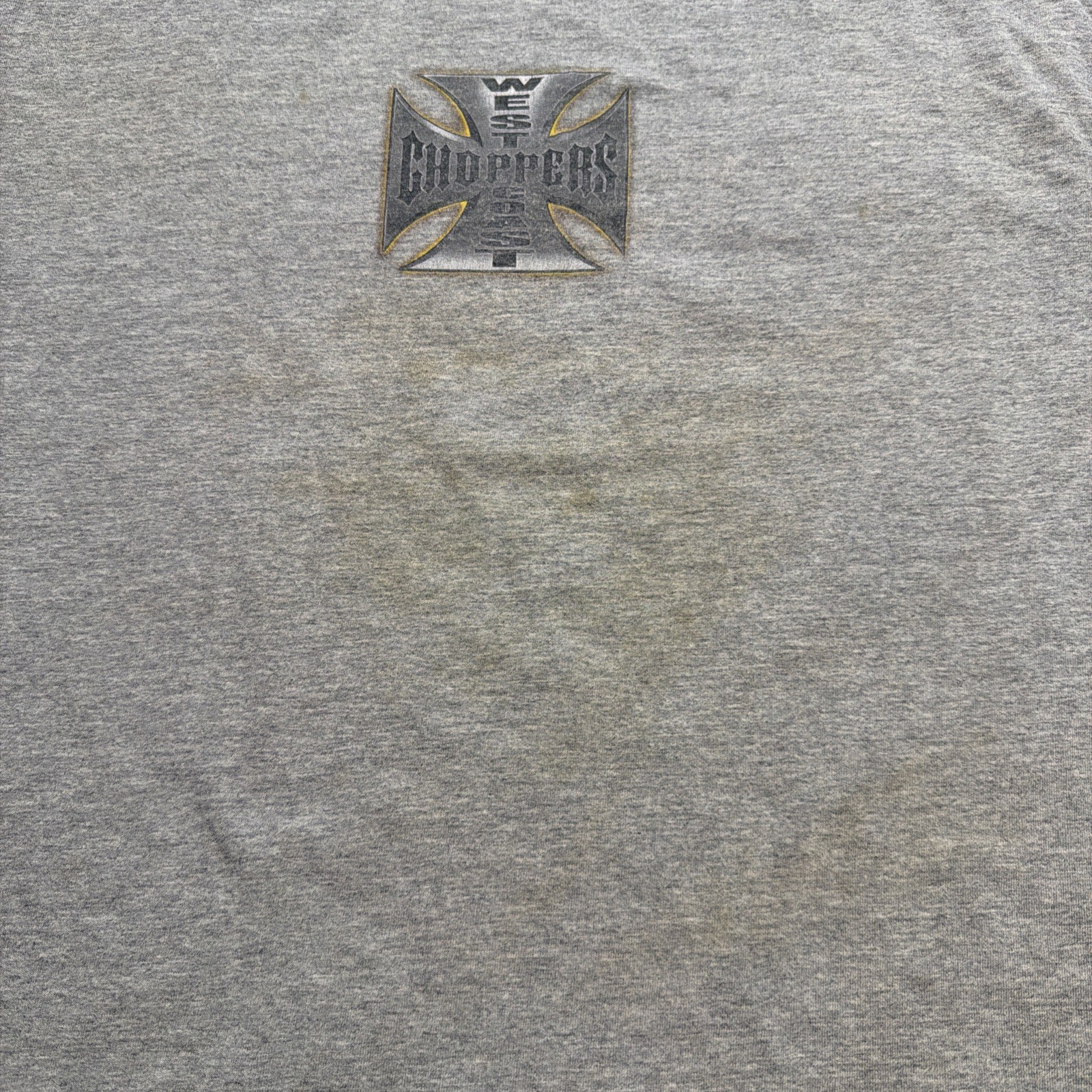 Vintage Grey West Coast Choppers Double Sided Longsleeve T Shirt Size XL Faded gallery