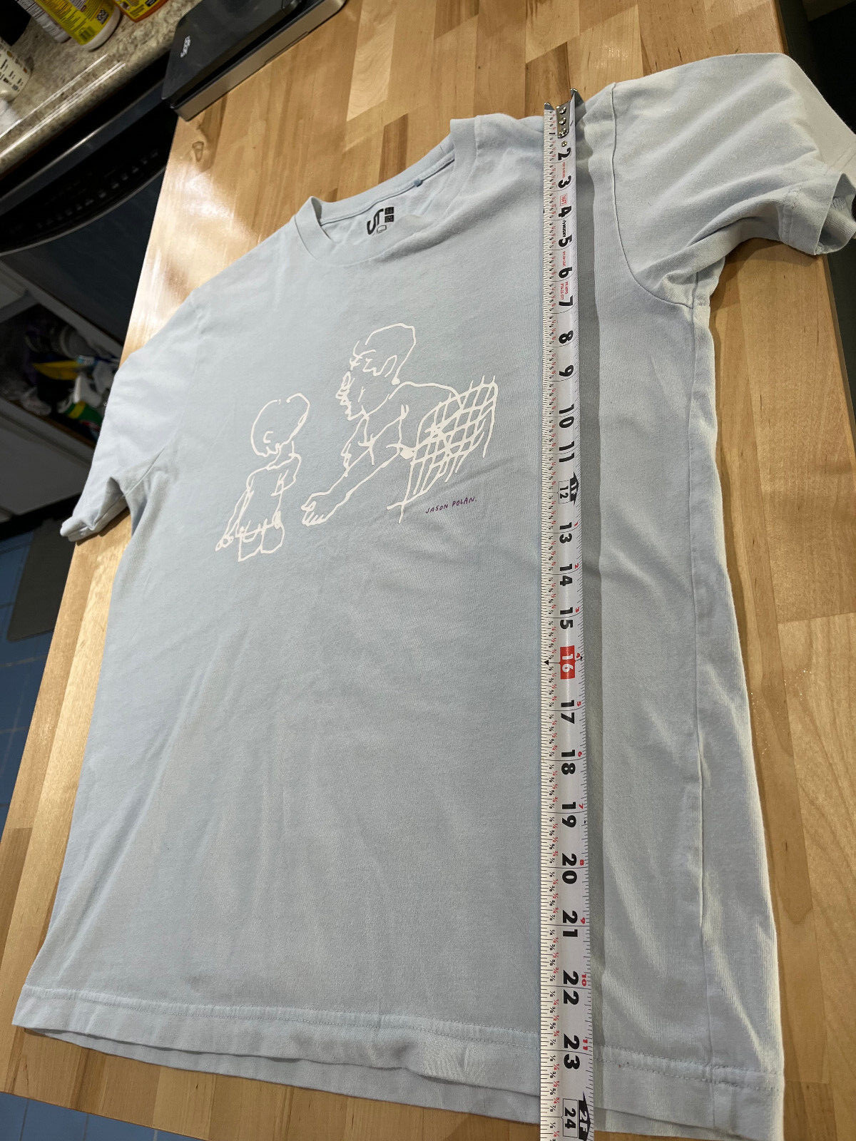 UT Uniqlo X Jason Polan Dad & Son Graphics Light Blue Tshirt - Men's Sz S gallery