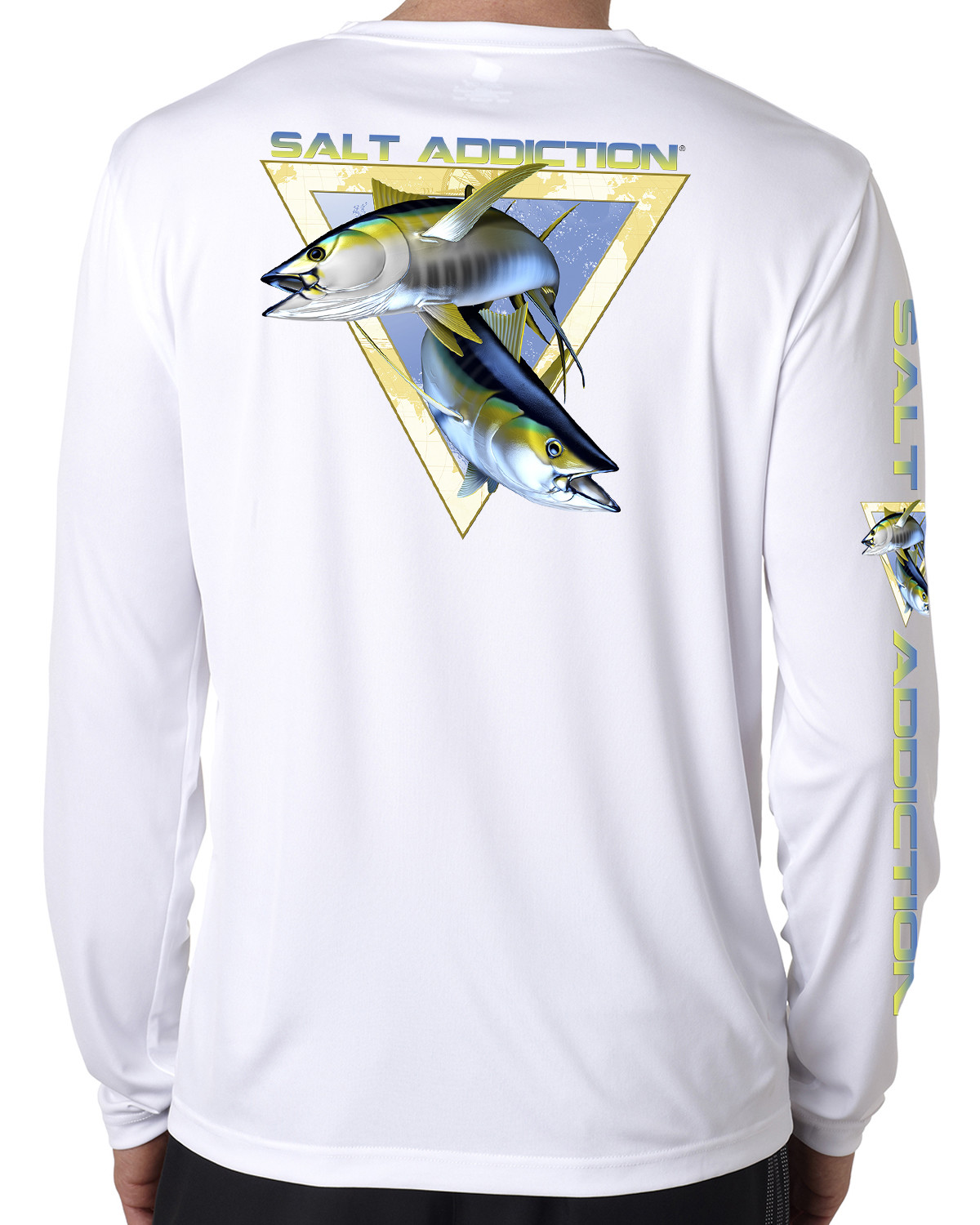 Salt Addiction long sleeve microfiber saltwater fishing t shirt uv upf 50+ Tuna gallery