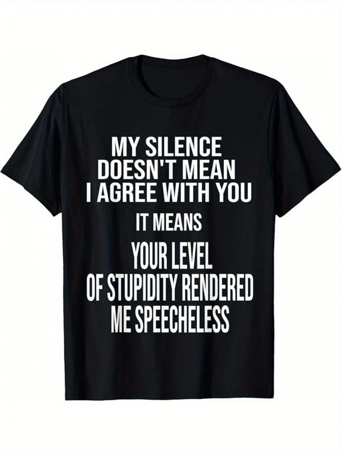 1 Funny satire quote t-shirt round neck t-shirt unisex casual wear shirt Summer↗ gallery