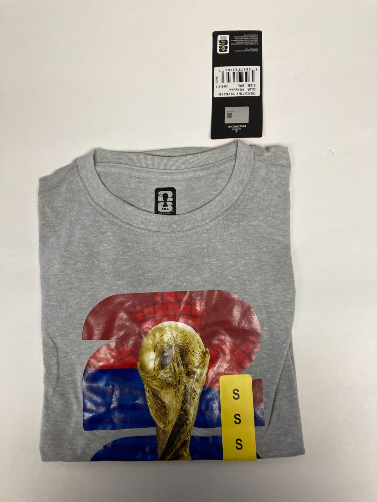FIFA Official Licensed World Cup T Shirt New with Tag Light Gray gallery