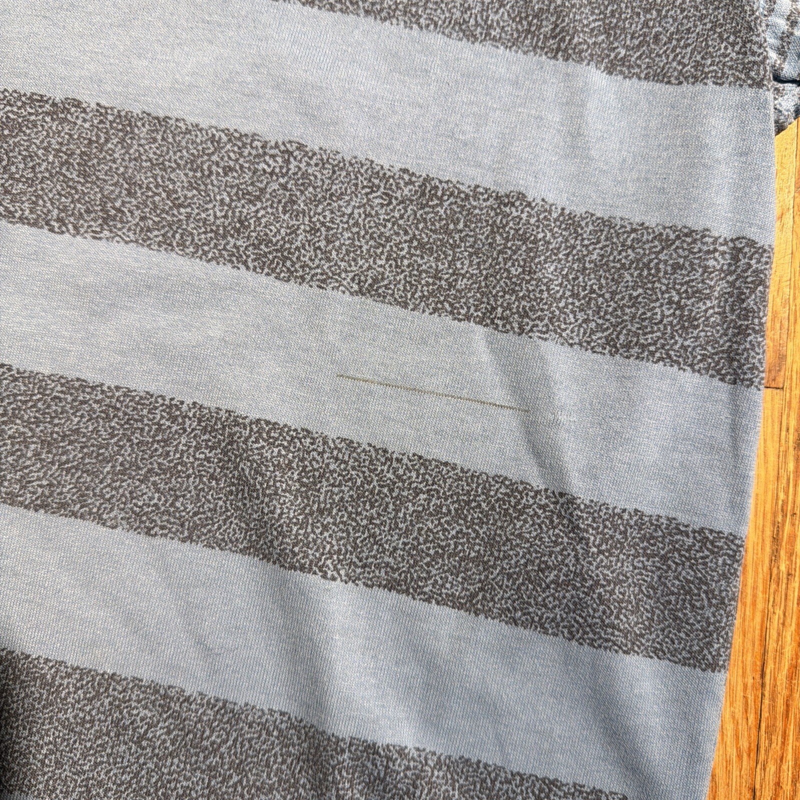 Vintage 90s Todays News T-Shirt Mens Large Striped Ocean Cargo International gallery