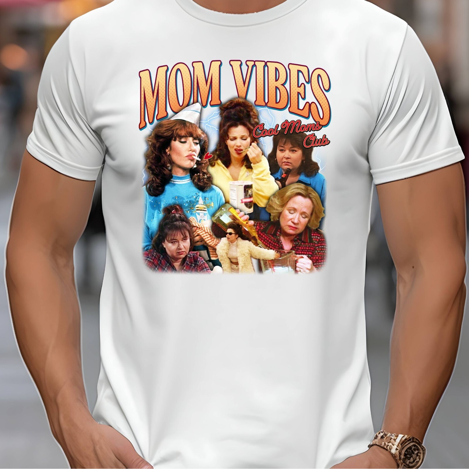 MOM VIBES SITCOM MOMS ADULT FUNNY NOVELTY T-Shirt gallery