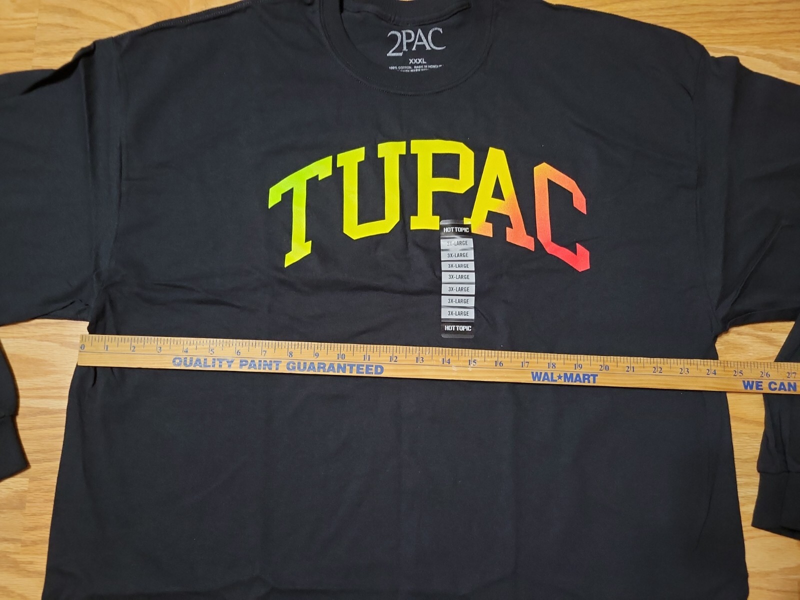 Tupac Spell Out Long Sleeve T-Shirt Sixe 3XL Black If You Can Make It Through gallery