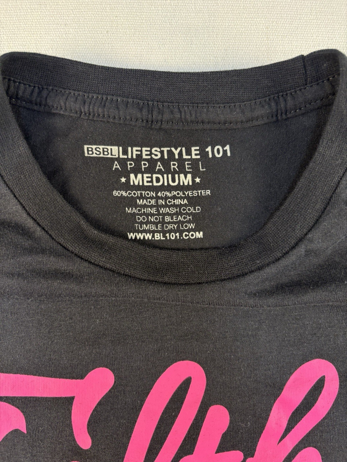 Baseball Lifestyle 101 Adult M Medium Filthy Tee Black Pink Graphic Tee NEW gallery