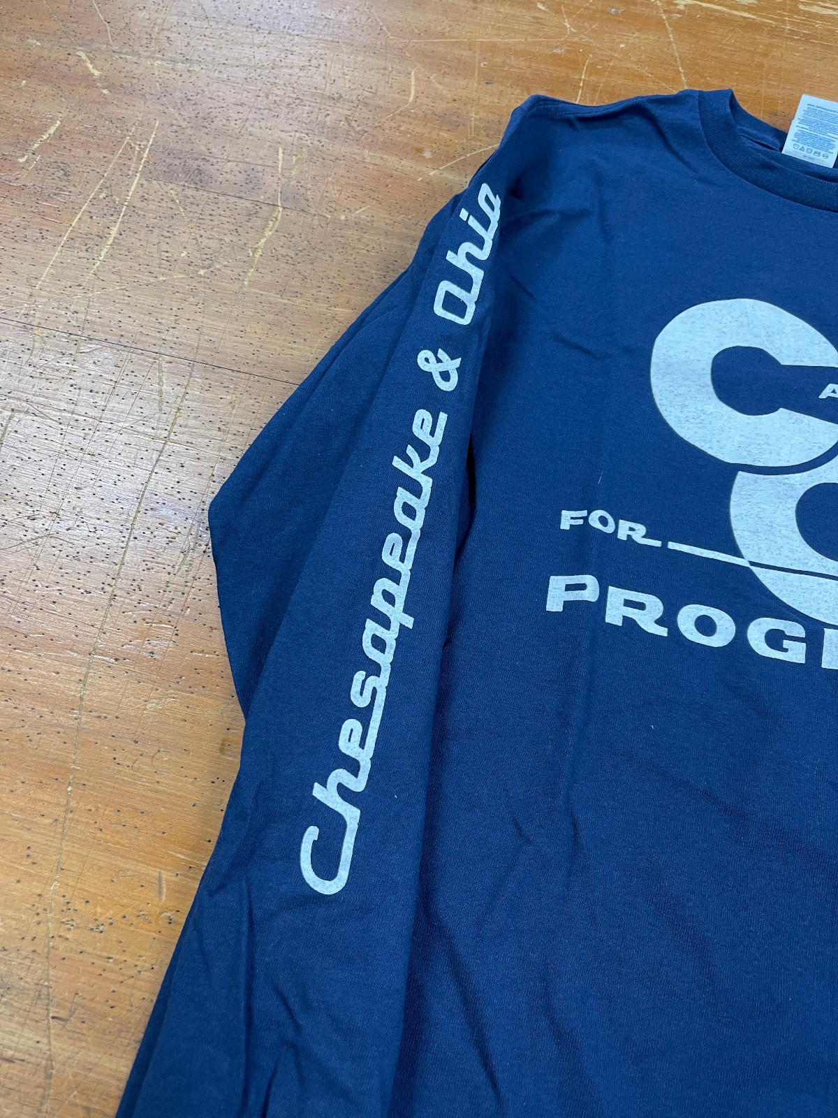 T-Shirt, Long Sleeve, C&O For Progress / Chesapeake & Ohio Navy Blue NEW! gallery