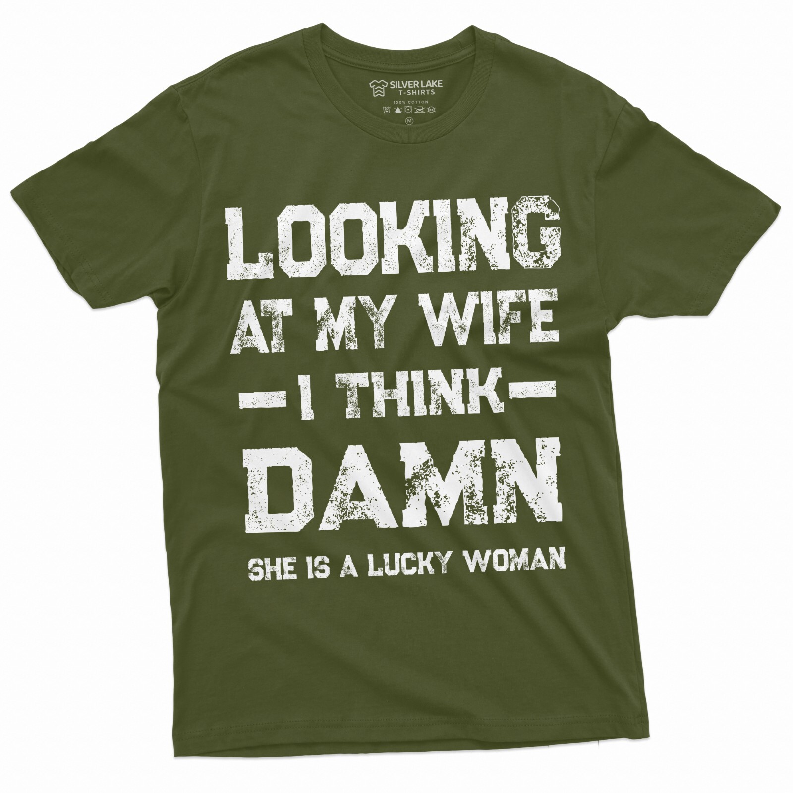 Funny Looking at my Wife Lucky Woman Tee Birthday anniversary Gift for Husband gallery