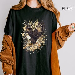 Bald Eagle Comfort Tee Boho Vintage Graphic Shirt