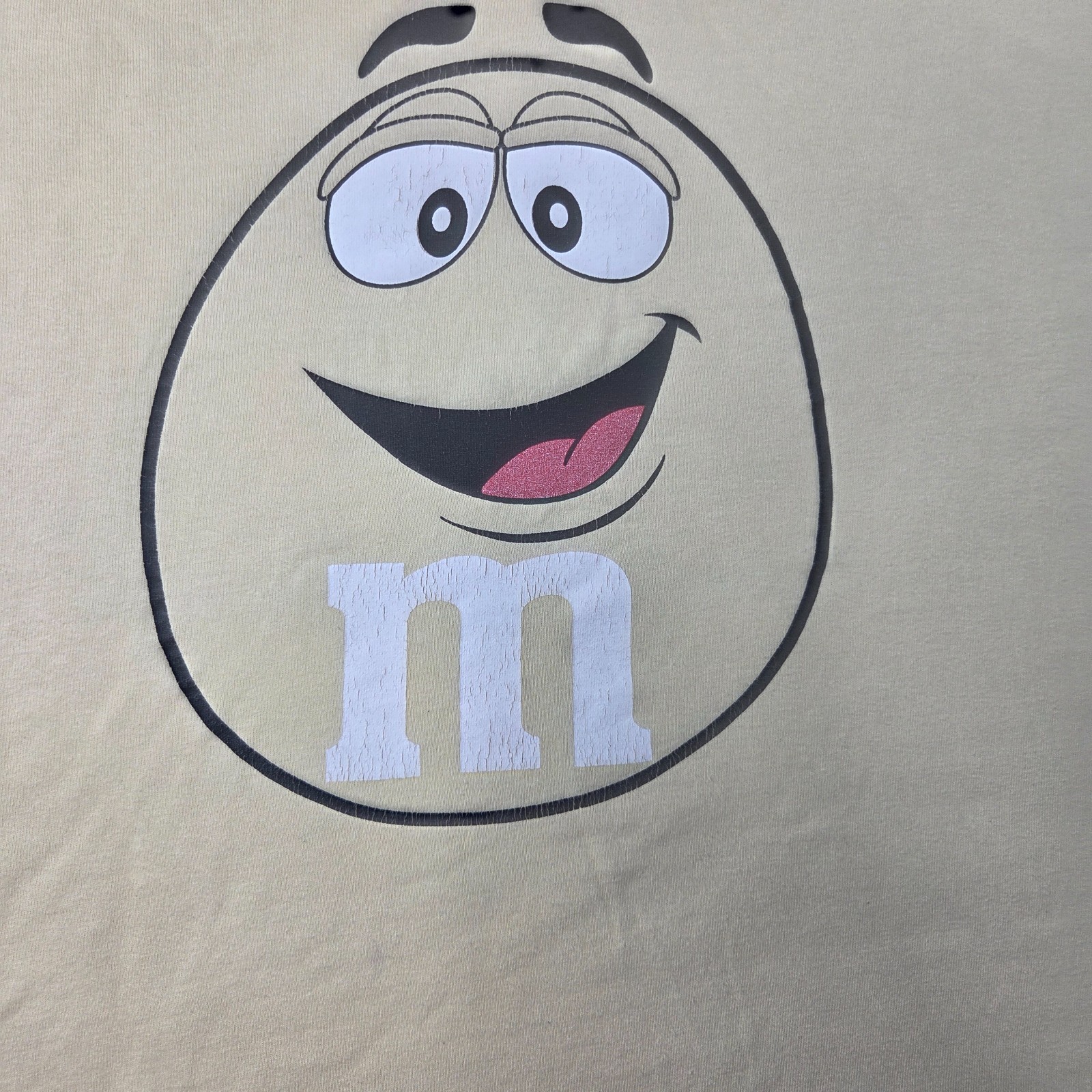 M&M's Character Graphic T-Shirt Tan Beige Anvil 2XL Candy Logo Tee gallery