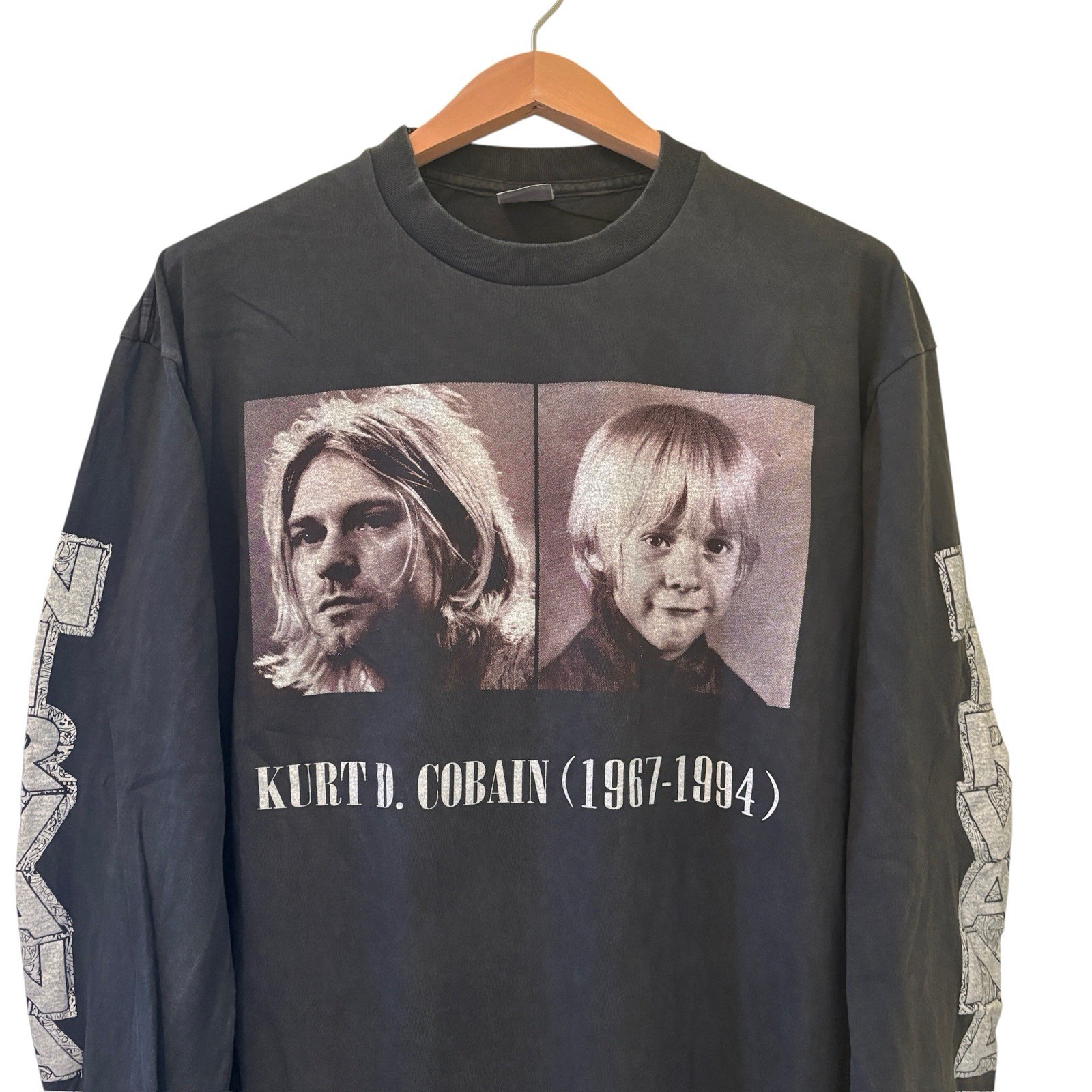 Vintage Kurt Cobain 1967-1994 Memorial Portrait Kid Nirvana XL T-Shirt REPRINT gallery